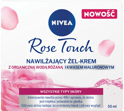 Nivea Rose Touch nawilżający żel-krem z organiczną wodą