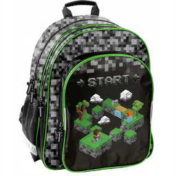 Lekki Plecak Minecraft Szkolny Wielokomorowy Tornister Dla Dziecka