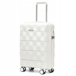Puccini Walizka Kabinowa Podróżna Lekka Polipropylenowa Biała PP026C-0