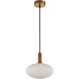 Lampa wisząca złota szklana ryflowana PND-31982-1B-GD z serii