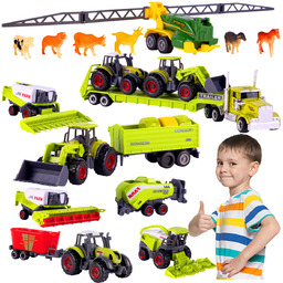 Zestaw Pojazdów Rolniczych Ciągnik Traktor Kombajn Z553