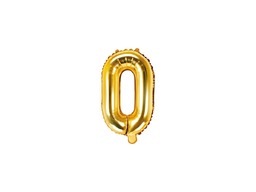 Balon foliowy litera "O" złota - 35 cm