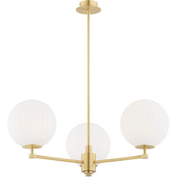 Żyrandol opalowe kule i mosiądz PALOMA 6307 -