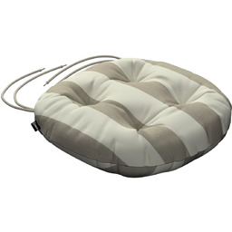 Poduszka na krzesło Adam, beżowo-białe pionowe pasy (5,5cm),