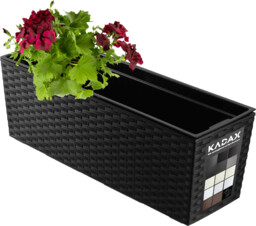 Doniczka balkonowa rattan z wkładem Murano 56 x