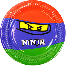 Talerzyki urodzinowe Ninja - 18 cm - 6