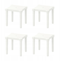 4 szt. Utter Stołek dziecięcy do wewnątrz/na zewnątrz/biały