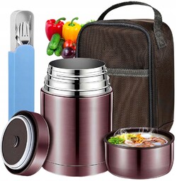 Izolowany Pojemnik Na Lunch Ze Stali Nierdzewnej