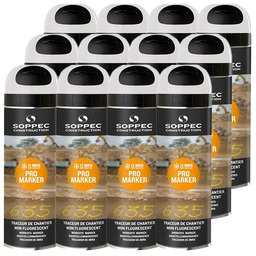 Promarker farba w aerozolu biała (karton, 12 szt.)