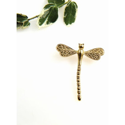 Broszka srebrna z Ważką W3 złotą