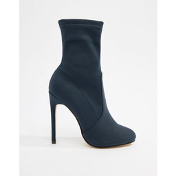 MISSGUIDED GRANATOWE BOTKI NA SZPILCE GŁADKIE ELEGANCKIE EU