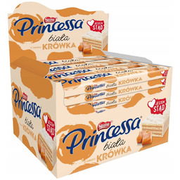 WAFELEK Princessa BIAŁA KRÓWKA BATON 30szt x 40g