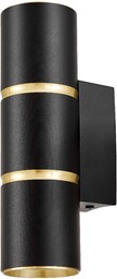 LAMPA ŚCIENNA KINKIET NOWOCZESNY CZARNO-ZŁOTY ASTI W2