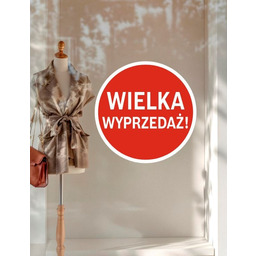 Naklejka okrągła: Wielka Wyprzedaż