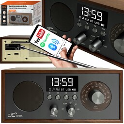 Przenośne Radio Kuchenne Biurowe Bluetooth Akumulator Ładowarka Indukcyjna