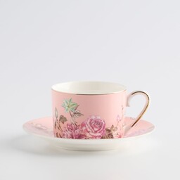 Filiżanka Ze Spodkiem Rosal z motywem kwiatowym