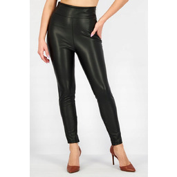 GUESS LEGGINSY DAMSKIE EKO SKÓRA CZARNE DOPASOWANE M