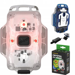 Armytek Latarka Crystal Pro Blue Białe Czerwone Rowerowa