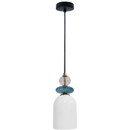 Lampa wisząca Tropea 1xE27 biała, średnia LP-2004/1P M