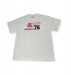 Koszulka t-shirt męski biały USA Volleyball 76 XL