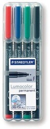 Foliopis Lumocolor Permanent F 0,6 4 Kolory Etui
