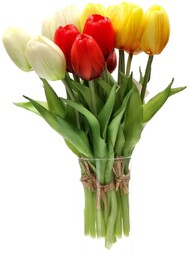 Tulipany gumowe bukiet wiosenny sztuczny 5szt