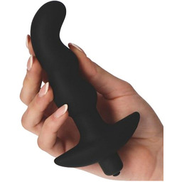 Czarny silikonowy wibrator analny