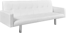 Elior Rozkładana sofa Nesma z podłokietnikami - biała