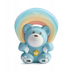 Lampka Nocna Miś Z Projektorem Rainbow Niebieski Chicco