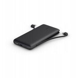 PowerBank 10 000mAh z kablami Usb-c/ltg Czarny