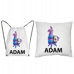 ZESTAW PODUSZKA + WOREK Plecak Fortnite GRA LAMA
