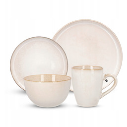 Serwis obiadowy komplet talerzy miski do zupy kubki