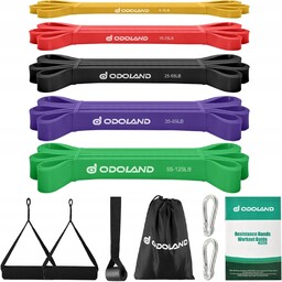 Odoland Zestaw Taśm Oporowych Do Ćwiczeń Fitness Joga