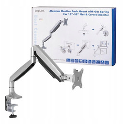 Uchwyt do monitora Lcd/led LogiLink aluminiowy, Vesa 100x100,
