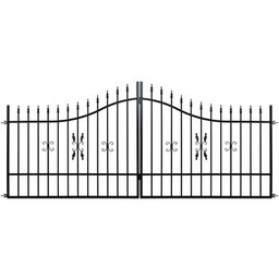 Brama dwuskrzydłowa Tytus ocynk RAL9005 500 x 120