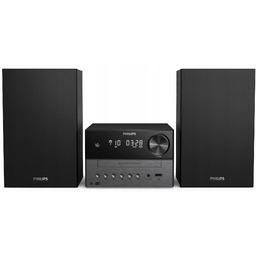 Philips Mikrowieża Głośniki bass reflex 20 W Bluetooth
