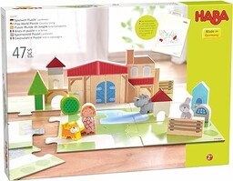 HABA klocki na farmie PEFC-2 drewniane puzzle gry