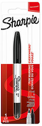 Sharpie 1985877, marker twin tip, czarny, 1szt., 0.5/0.9mm,