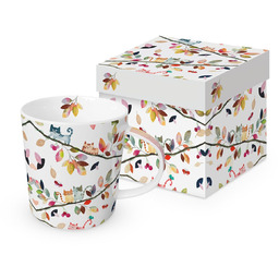 DUŻY KUBEK PORCELANOWY Jesienne Koty - Fall Cats