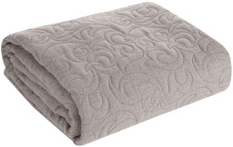 Narzuta 200 x 220 Pikowana Dekoracyjna Len4 Popiel