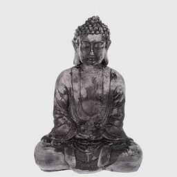 La Briantina Dekoracyjna świeca rzemieślnicza, czarna, siedzący Budda