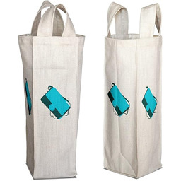 Bonamaison Bawełniana torba na wino z nadrukiem cyfrowym,