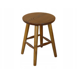 Taboret Drewniany Stołek Okrągły Solidny
