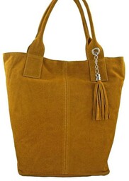 Shopper bag skórzany BARBERINI''S c. żółty 375/8-43