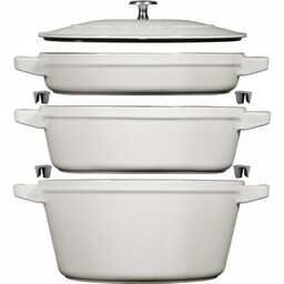 Staub Zestaw 3 Naczyń + Pokrywka 24 Cm