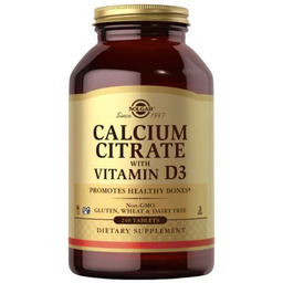 SOLGAR Calcium Citrate with Vitamin D3 (240 tabl.)