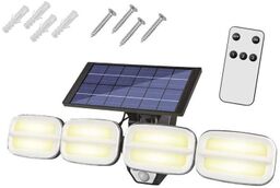 Lampa ścienna solarna regulowana z pilotem 8 LED