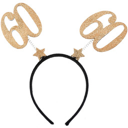 Opaska sześćdziesiątka złota - 1 szt.