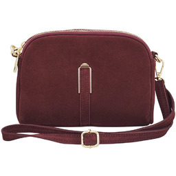 Mała torebka zamszowa wieczorowa - Bordowa