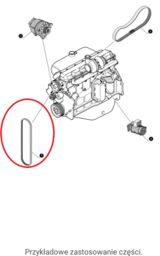 PAS ALTERNATORA, POMPY WODNEJ, KLIMATYZACJI NEW HOLLAND CASE